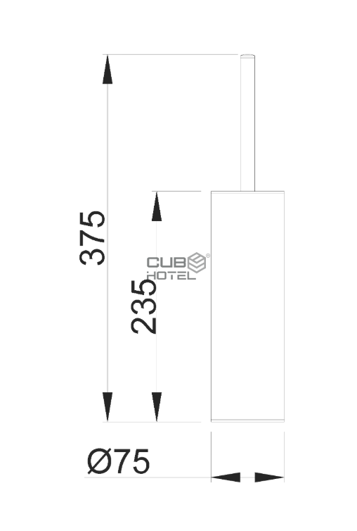 Brushed Gold PVD Stainless Steel Wall Mounted Toilet Brush